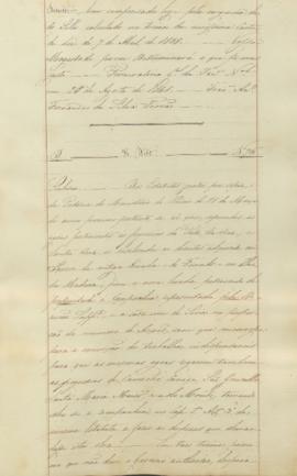 Parecer acerca de requerimento da Companhia das Levadas, em que pede ao governo autorização para ...