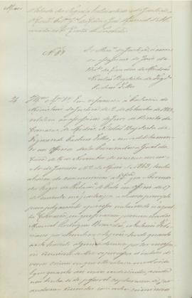 "Ao Ministro da Justiça, á cerca do assassinio do Juiz de Direito da Comarca de Midões Nicol...