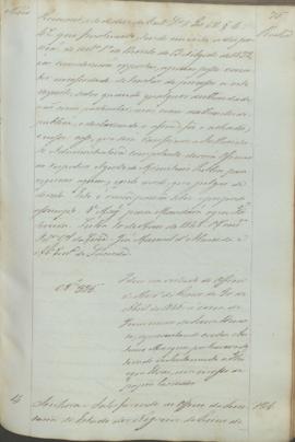 "Idem em virtude do Officio do Ministerio do Reino de 30 de Abril de 1845, á cerca de Innoce...