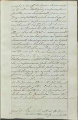 "Parecer em virtude de Portaria do Ministerio da Guerra de 27 de Junho de 1843 sobre requeri...