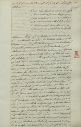 "Idem de 31 de Agosto de 1838 sobre o Officio do Administrador Geral de Bragança em que pede...