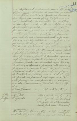 "Sobre o direito da fazenda ao foro imposto na herdade Morgado do Maranhão devido pela casa ...