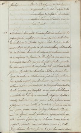 "Idem de 23 de Janeiro de 1840 acerca de representação do Sub-Delegado do Procurador Regio d...