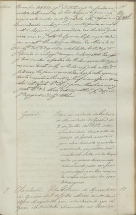"[Parecer] em virtude da Portaria do Ministerio da Guerra de 3 de Julho de 1843, sobre os in...
