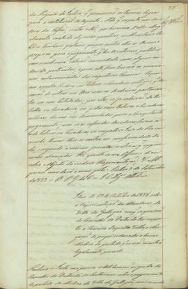 "Idem de 19 de Outubro de 1838 sobre a representação dos Moradores da Villa da Gollegã em qu...