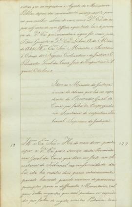 "Idem ao Ministro da Justiça ácerca do atrazo que há no expediente do Procurador Geral da Co...