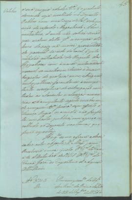 "Em cumprimento do Officio do Ministerio do Reino datado de 22 de Septembro de 1851 ácerca d...