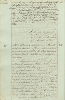 "Ao Ministro da Justiça, remettendo o Relatorio determinado pelo Decreto de 25 de Fevereiro ...