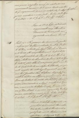 "Idem de 24 de Julho de 1840 sobre representação da Comissão Administrativa da Misericordia ...