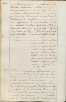 "Idem em virtude dos officios do Ministerio do Reino de 28 de Junho de 1843, á cerca das rep...
