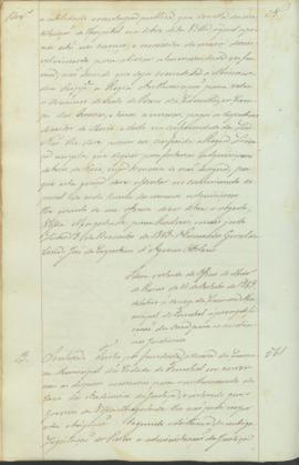 "Idem, em virtude do Officio do Ministerio do Reino de 14 de Outubro de 1843, relativo á rec...