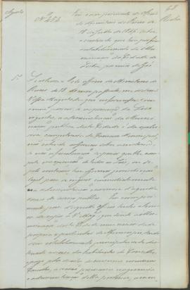 "Em cumprimento do officio de 18 de Julho de 1846, sobre o contracto que tem por fim o estab...