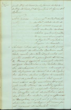 "Em cumprimento da Portaria do Ministerio da Marinha datado de de 12 de Abril de 1851 ácerca...