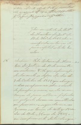 "Idem em virtude de Portaria do Ministerio da Justiça de 13 de Setembro de 1843 sobre a reme...