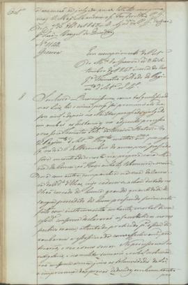 "Em cumprimento da Portaria do Ministério da Guerra de 3 de Setembro de 1847 ácerca do reo J...