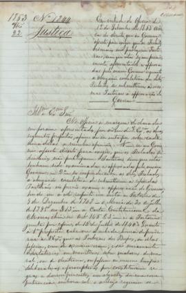 "Em virtude do officio de 12 de Setembro de 1863 acêrca do direito que ao Governo assiste pa...