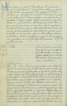 "Ácerca do rendeiro de umas herdades que diz terem sido incendiadas por causa do ultimo comb...