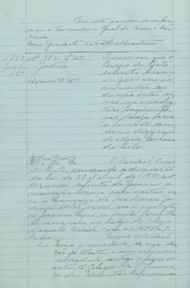 "Processo em que o Bispo do Porto solicita licença do governo para aceitar a doação inter vi...