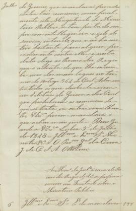 "Ao Ministro da Justiça á cerca do Procurador Regio de Lisboa se propor a escrever um Tracta...