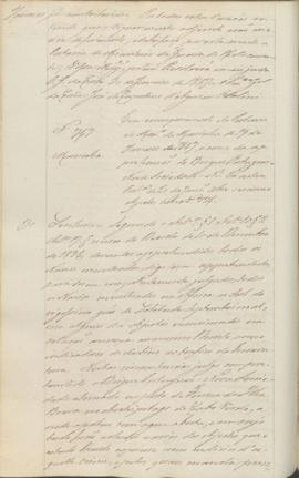 "[Parecer] em cumprimento da Portaria do Ministerio da Marinha de 19 de Janeiro de 1847, áce...