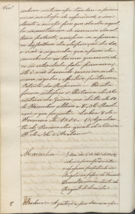 "[Parecer sobre o officio do Ministerio da Marinha] de 5 de Novembro de 1842 sobre o process...