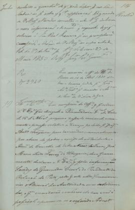 "[Parecer] em execução do officio do Ministerio do Reino de 16 de Abril de 1850 sobre a lice...