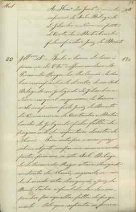 "Ao Ministro da Justiça á cerca da suspensão do Sub-Delegado de Idanha a Nova na parte de Co...