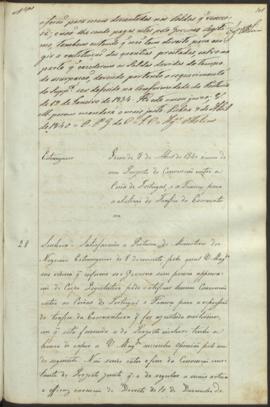 " [Officio de informação e parecer em virtude de Portaria] de 8 de Abril de 1840 ácerca de u...