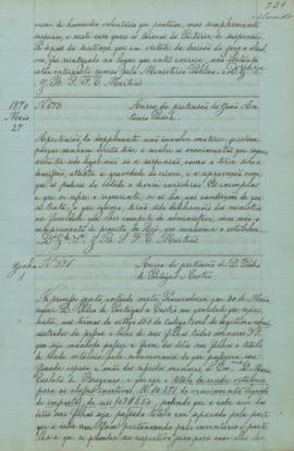 "Ácerca da pretensão de João Antonio Pusich."