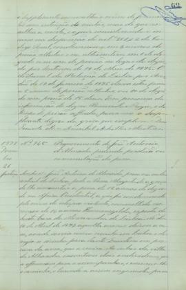 "Requerimento de João Antonio d'Almeida pedindo perdão ou commutação da pena"