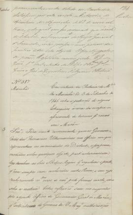 "[Parecer] em virtude da Portaria do Ministerio da Marinha de 5 de Setembro de 1846 sobre a ...