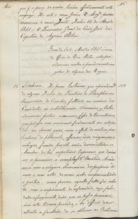 "Idem de 10 de Abril de 1841 ácerca de officio do Vice-Reitor sobre providencias contra o pr...