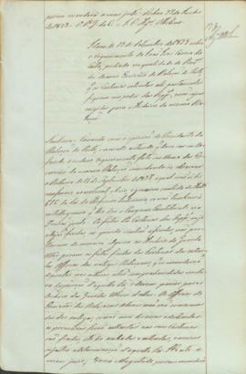 "Idem de 19 de Setembro de 1838 sobre o requerimento de João Joze Correa da Costa, pedindo n...