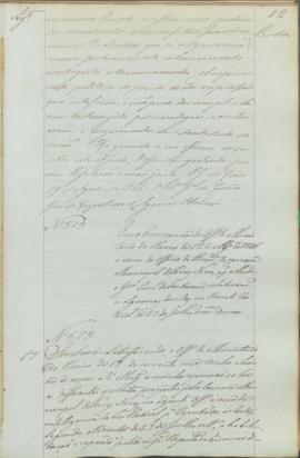 "Em observancia do Officio do Ministerio do Reino de 12 de Agosto de 1846 á cerca do officio...