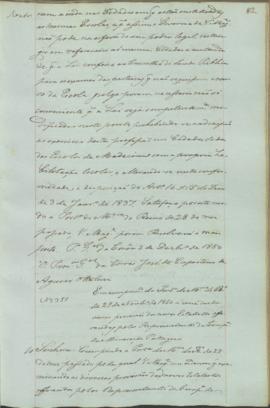 "Em cumprimento da Portaria do Ministerio do Reino de 29 de Novembro de 1850 á cerca das div...