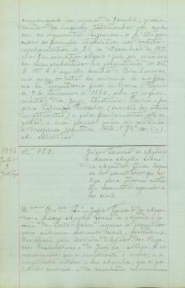 "Júlio Teixeira de Azevedo e Laura Ângela Soares de Azevedo, pedem dispensa do parentesco qu...