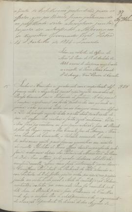 "Idem em virtude do Officio do Ministerio do Reino de 12 de Outubro de 1844 acerca de dois p...