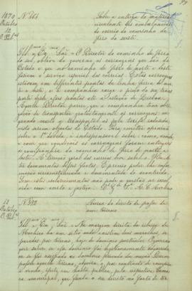 "Sobre a entrega do material circulante das ambulancias do correio do caminho de ferro do su...