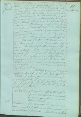 "Em resposta ao officio de 26 d'Abril 1853 acerca da creação de seis Cadeiras d'insino prima...