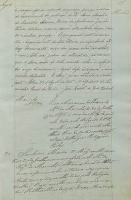 "[Parecer] em observancia da Portaria do Ministerio da Marinha de 30 de Julho de 1845, á cer...