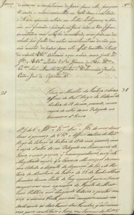 "Idem ao Ministro da Justiça sobre o officio do Procurador Regio da Relação de Lisboa de 17 ...