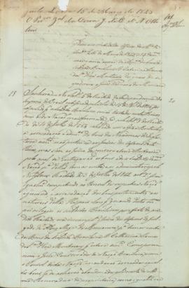 "Idem em virtude dos officio do Ministerio da Justiça de 6 de Março de 1843, e 14 do mesmo m...