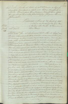 "Officio de 7 de Junho de 1856. Acerca da pretenção de José Bento Pacheco e sua Mulher D. Fr...