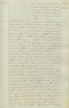 "Ao Ministro da Justiça ácerca de algumas preciozidades que o Bispo Leonardo Brandão, havia ...