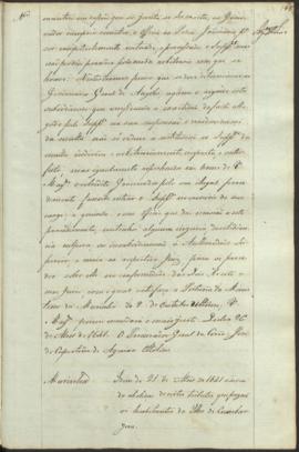 " [Officio de informação e parecer em virtude de Portaria] de 21 de Abril de 1841 ácerca da ...