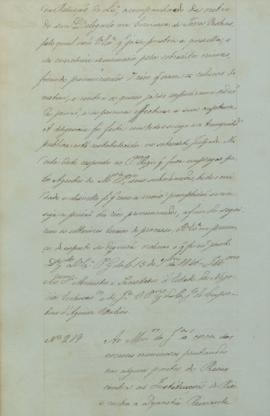 "Ao ministro da Justiça acerca dos excessos criminosos praticados em alguns pontos do Reino ...