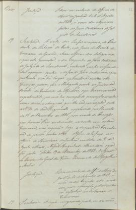 "Idem em virtude do Officio do Ministerio da Justiça de 20 de Setembro de 1843, á cerca de d...