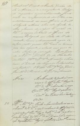 "Ao Ministro da Justiça com a copia do officio do Procurador Regio da Relação de Lisboa sobr...