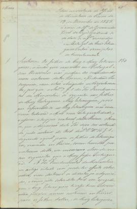 "Idem em virtude do Officio do Ministerio do Reino de 13 de Dezembro de 1843, á cerca do Off...