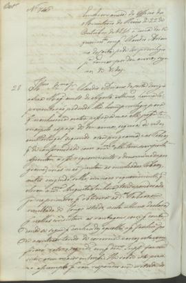 "Em observancia do Officio do Ministerio do Reino de 22 de Outubro de 1845 á cerca dos reque...